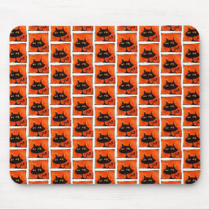 Mousepad Tampa de Mouse de Computador Cartoon Gato Preto de