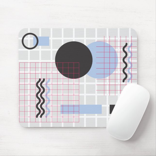 Mousepad Tampa de Mouse de Geometria Abstrata Memphis dos A (Com mouse)