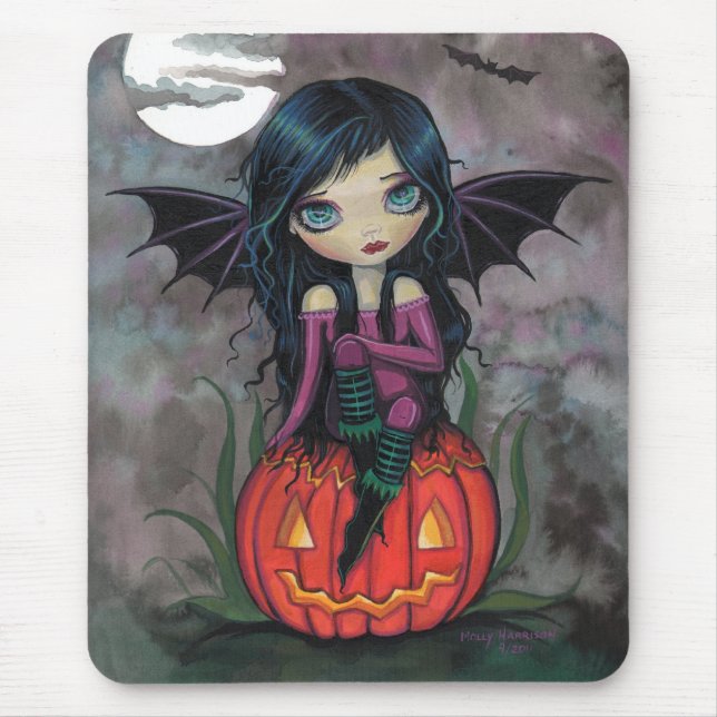 Mousepad Tampa de Mouse de Halloween Pumpkin Pixie (Frente)
