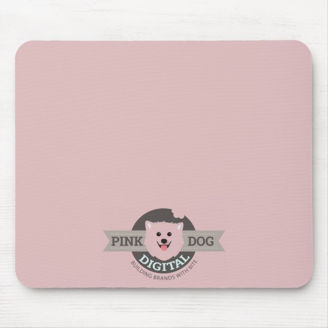 Mousepad Tampa de Mouse Digital Cachorro Rosa (Frente)