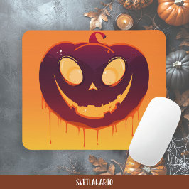 Mousepad Tampa de Mouse Rosto de Abóbora Assustadora de Hal