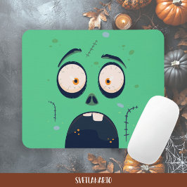 Mousepad Tampa de Mouse Zumbi Assustado Verde de Halloween