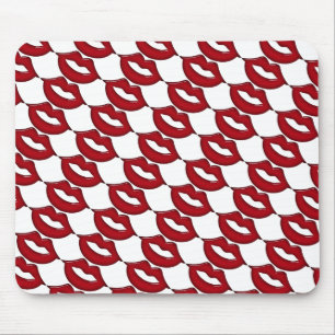 Mousepad Tampa do mouse da Viagem ao trabalho de Lábios ver