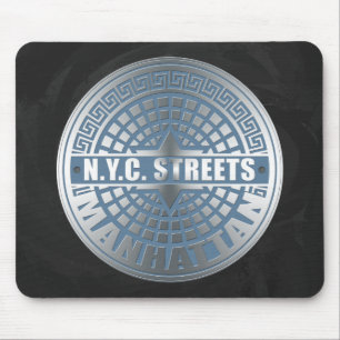 Mousepad Tampas de Bocas de Acesso Subterrâneas em Manhatta