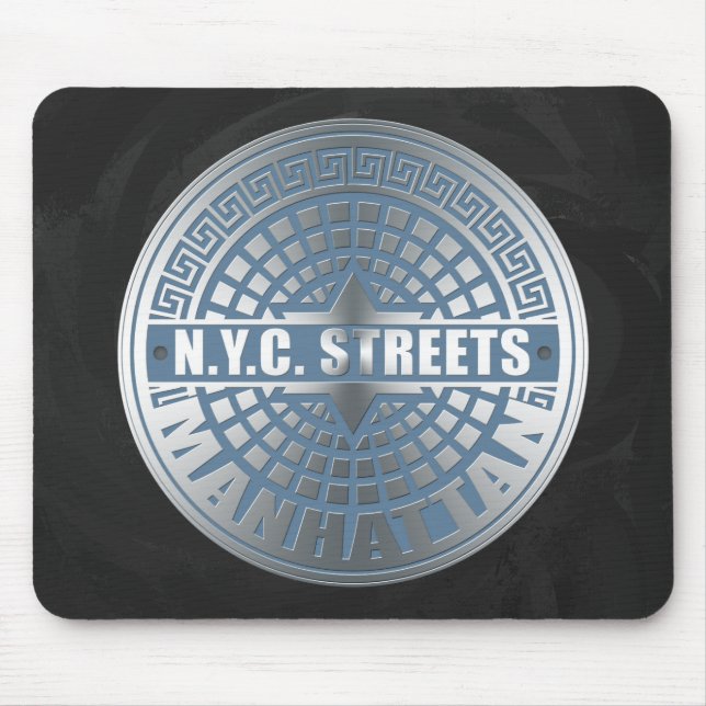 Mousepad Tampas de Bocas de Acesso Subterrâneas em Manhatta (Frente)
