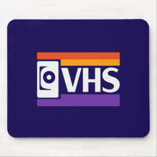 Mousepad Tampo de Mesa com Logo Retro VHS Vintage anos 80