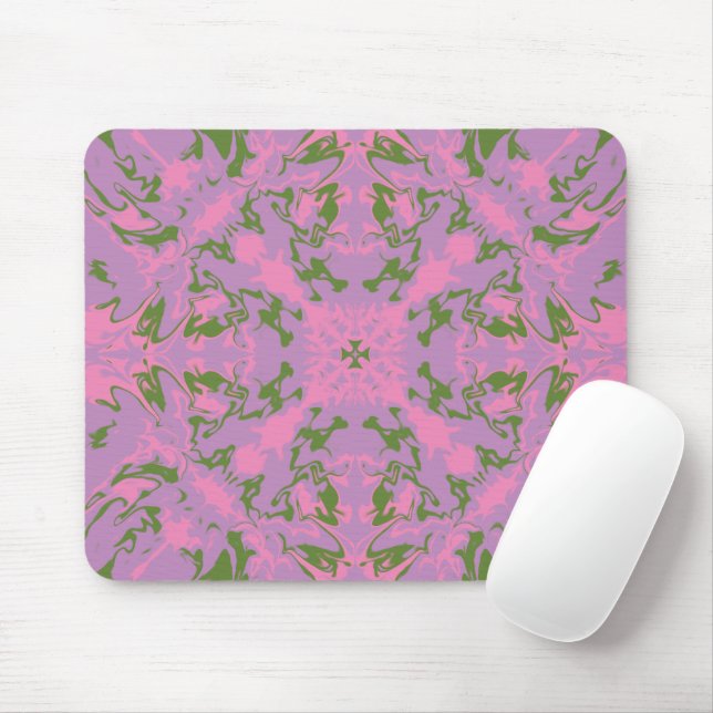 Mousepad Tampo de Mouse Abstrato Pink Sage (Com mouse)