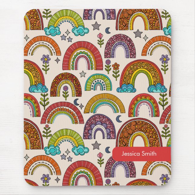 Mousepad Tampo de Mouse Arco-íris Colorido (Frente)