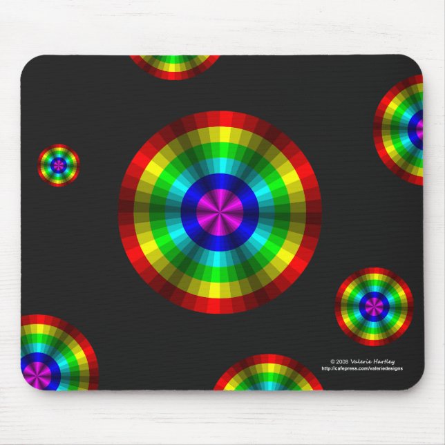 Mousepad Tampo de Mouse Arco-íris Ilusão Óptica (Frente)