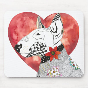Mousepad Tampo de Mouse Bull Terrier Colorido