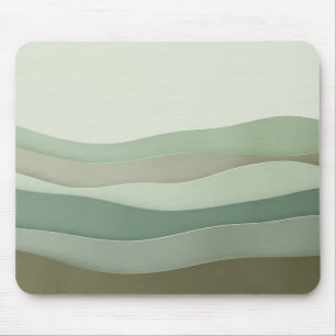 Mousepad Tampo de Mouse Camadas Orgânicas Verde Sálvia