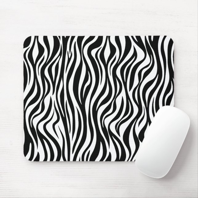 Mousepad Tampo de Mouse com Estampa de Pele de Zebra (Com mouse)