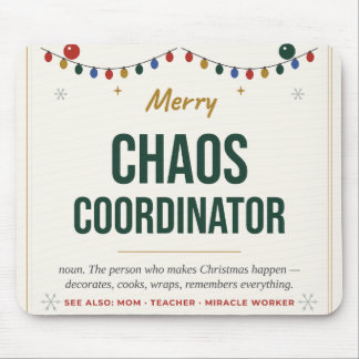 Mousepad Tampo de Mouse Coordenador de Caos - Natal Diverti