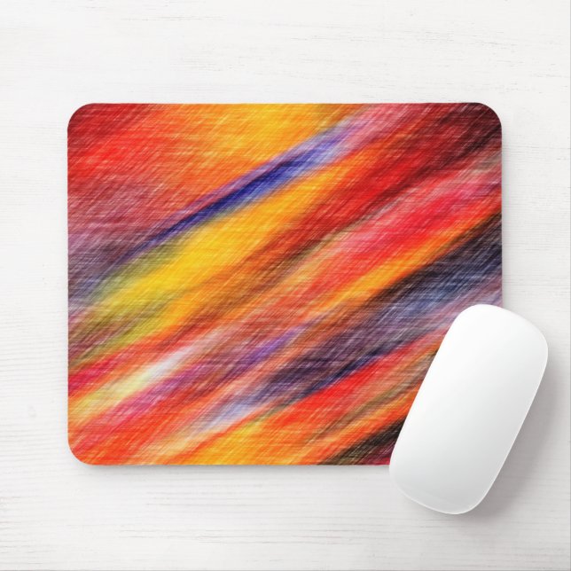 Mousepad Tampo de Mouse Cores Abstratas do Pôr do Sol (Com mouse)