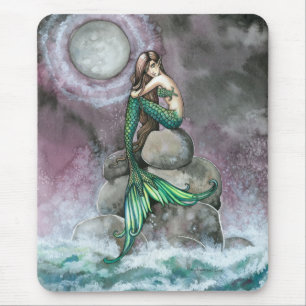 Mousepad Tampo de Mouse de Arte Fantasia da Sereia Esmerald