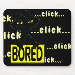 Mousepad Tampo de Mouse de Gato Preto Sarcástico Boogie Rep
