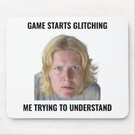Mousepad Tampo de Mouse do Meme da Falha do Jogador Confuso