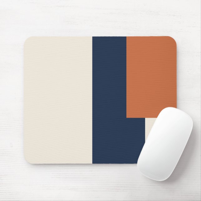 Mousepad Tampo de Mouse Estético Abstrato Moderno em Bloco  (Com mouse)