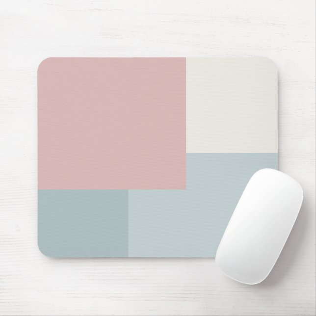 Mousepad Tampo de Mouse Estético Abstrato Moderno em Bloco  (Com mouse)