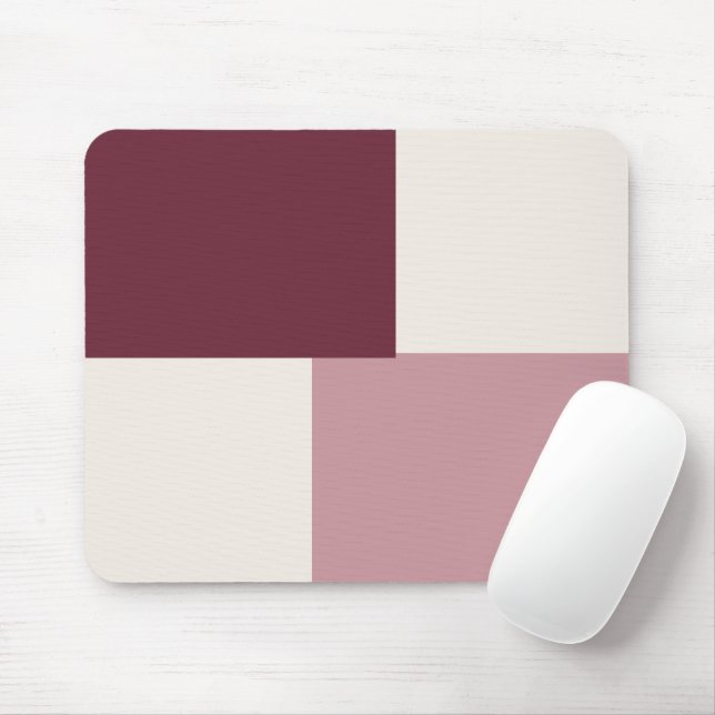 Mousepad Tampo de Mouse Estético Abstrato Moderno em Bloco  (Com mouse)