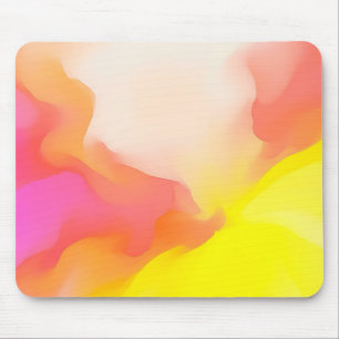 Mousepad Tampo de Mouse Explosão de Cor Fluida Rosa Amarelo