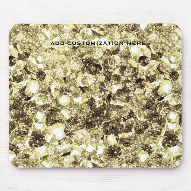 Mousepad Tampo de Mouse Festivo Bonito com Glitter Grosso D (Frente)