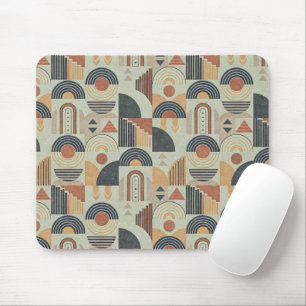 Mousepad Tampo de Mouse Geométrico Retro Verde Salvia
