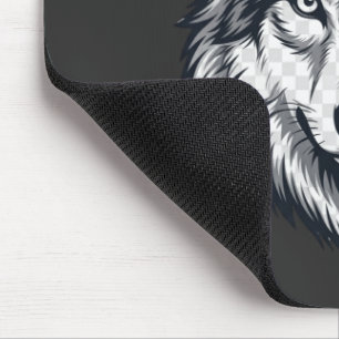Mousepad Tampo de Mouse Gráfico de Cabeça de Lobo Solitário