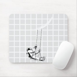 Mousepad Tampo de Mouse Minimalista Astronauta Balançando n