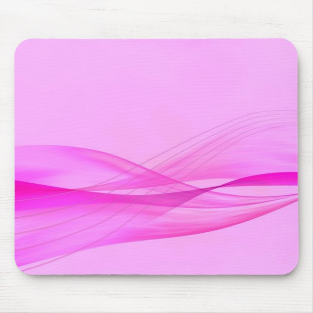 Mousepad Tampo de Mouse Ondas Rosa Abstratas (Frente)