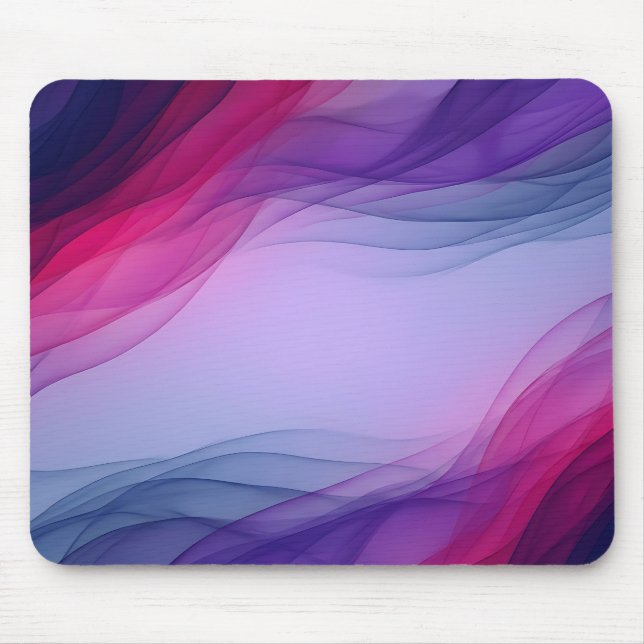 Mousepad Tampo de Mouse Ondas Sobrepostas Violeta Magenta (Frente)