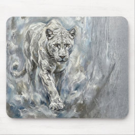 Mousepad Tampo de Mouse Pantera Branca – Arte de Mesa Majes