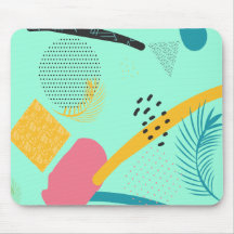 Tampo de Mouse Personalizado Arte Tropical Abstrat