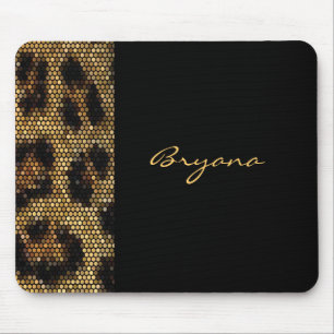 Mousepad Tampo de Rato de Estampa de Leopardo Guepardo Anim