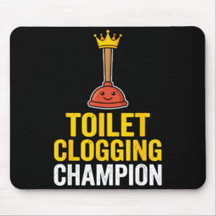 Mousepad Tampo de vaso sanitário Chamon Citação engraçada d