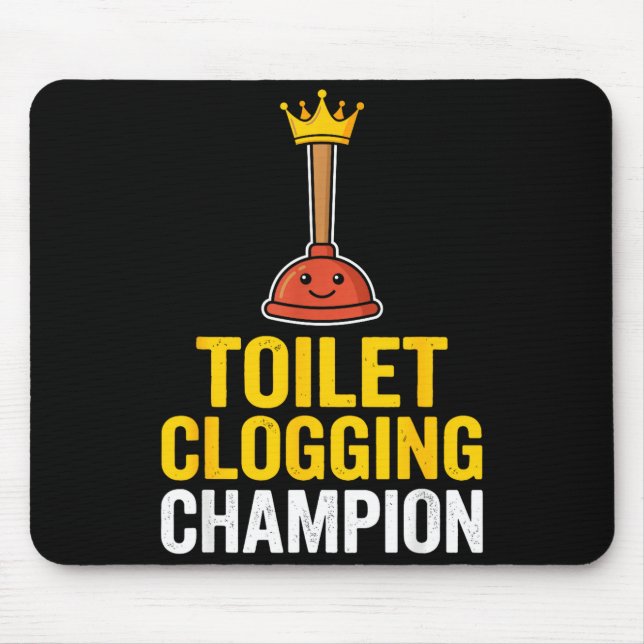 Mousepad Tampo de vaso sanitário Chamon Citação engraçada d (Frente)