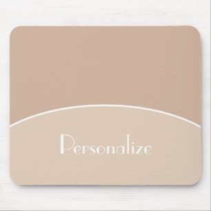 Mousepad Tan bege profissional chique moderno com nome