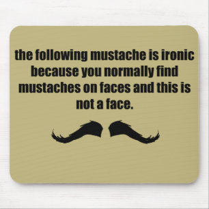 Mousepad Tan irónico do bigode WTF