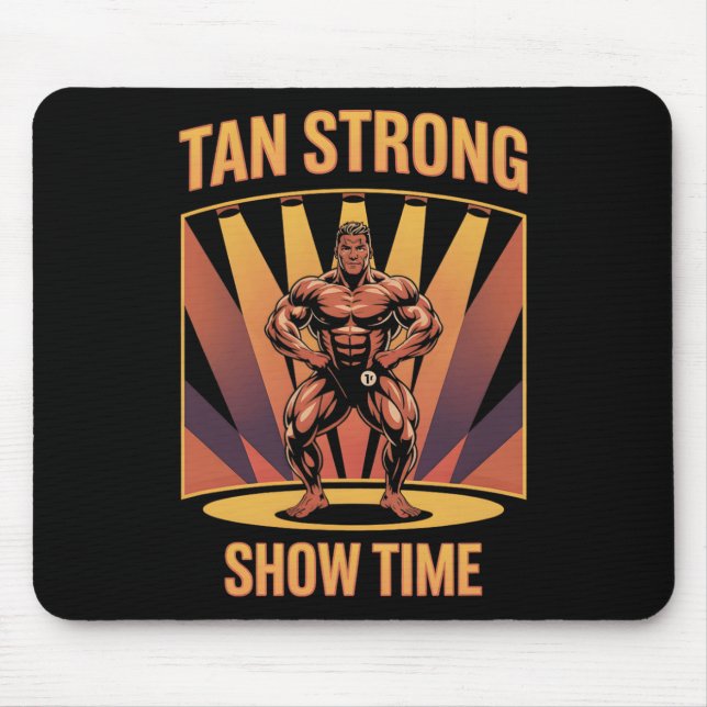 Mousepad Tanning Bed Tan Fortes Atletas em Gym Goers Bronze (Frente)
