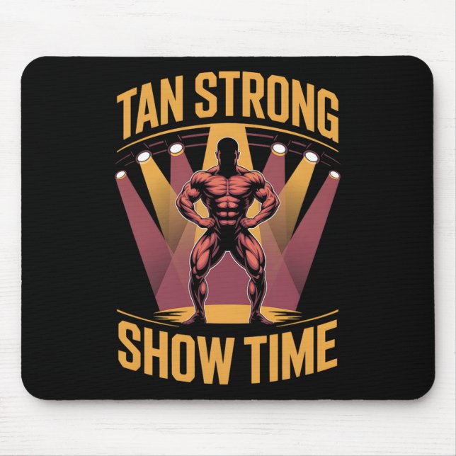Mousepad Tanning Bed Tan Fortes Atletas em Gym Goers Bronze (Frente)