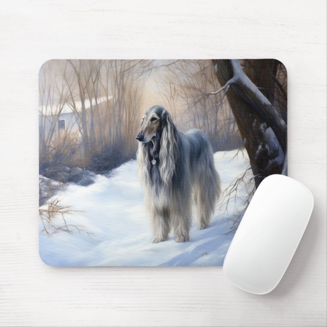 Mousepad Tanque afegão deixa nevar o Natal (Com mouse)