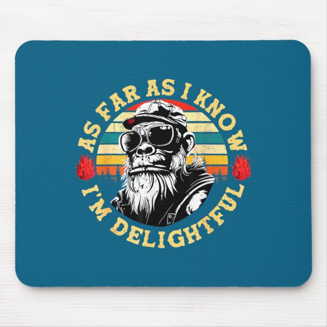Mousepad Tanto Quanto Eu Sei Eu Sou Um Macaco Divertido Del (Frente)