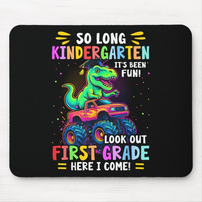 Mousepad Tão Longa Viagem de Monstro de Graduação do Jardim (Frente)