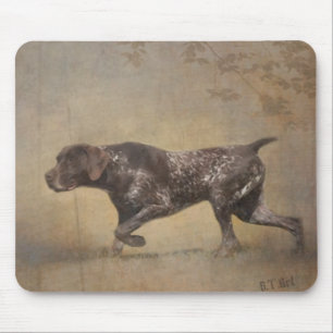 Mousepad Tapeçaria de Poster de Ponteiro Alemão de Pelo Cur