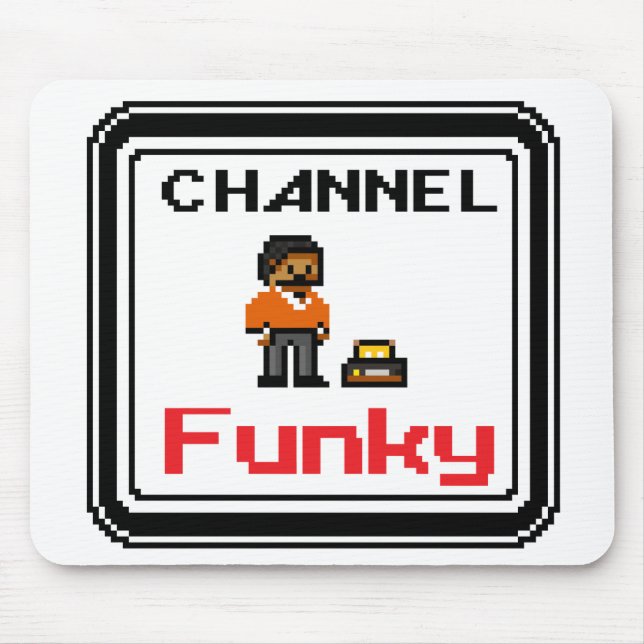 Mousepad Tapeçaria de Rato Funky Pixel Art (Frente)