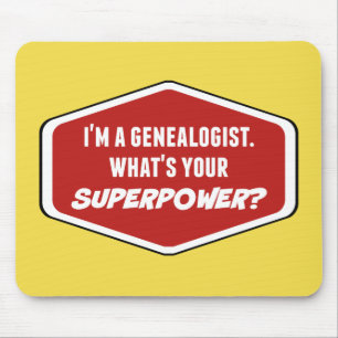 Mousepad Tapeçaria Personalizada Superpoder do Genealogista