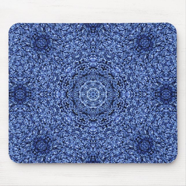 Mousepad Tapete azul do persa do Shag (Frente)