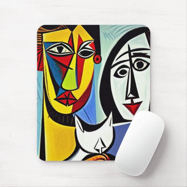 Mousepad Tapete de Mouse Arte Abstrata (Com mouse)