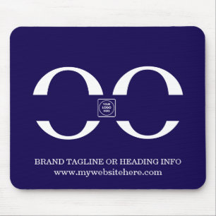 Mousepad Tapete de mouse azul marinho com logotipo corporat