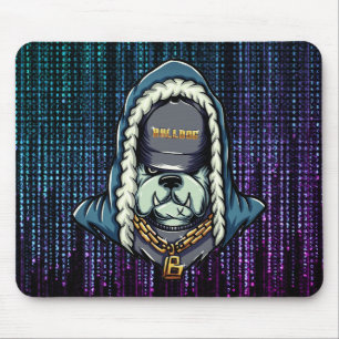 Mousepad Tapete de Mouse Bulldog Cyberpunk Neon